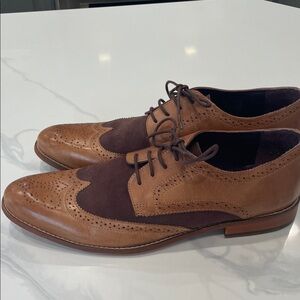 Gucinari  22374 LUCA BROGUE SHOE Men's Cognac and Brown Leather Oxford Shoes